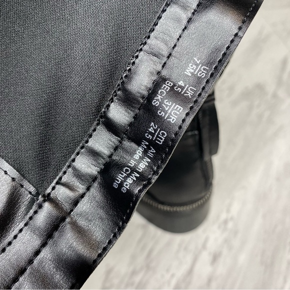 New! Franco Sarto Becks Faux Leather Black Riding Boot 7 1/2 - Picture 10 of 12